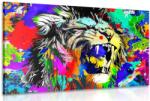 Dovido Tablou capul de leu colorat - 120x80
