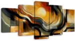 Dovido Tablou 5-piese apus de soare abstract - 150x75