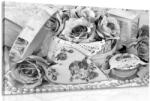 Dovido Tablou stilul vintage romantic în design alb-negru - 30x20