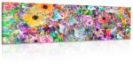 Dovido Tablou flori în design colorat - 90x30