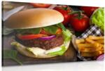Dovido Tablou hamburger cu cartofi pai - 40x30