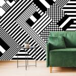 Dovido Tapet modele discrete în alb-negru - 539x363