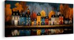 Dovido Tablou case luminate de Crăciun - 100x50