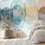 Dovido Fototapet cercuri pastelate acuarelă - 490x330