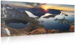 Dovido Tablou panoramă muntoasă cu apus de soare - 100x50