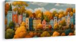 Dovido Tablou case colorate în toamnă - 100x50 - dovido - 254,85 RON