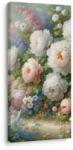 Dovido Tablou bujori romantici în pajiște înflorită - 60x120