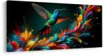 Dovido Tablou colibri și explozie de culori - 120x60