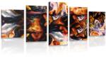 Dovido Tablou 5-piese artă în design abstract - 150x75