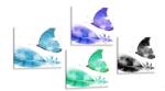 Dovido Set tablouri fluturi colorate - 4x 40x40