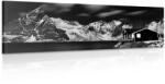 Dovido Tablou peisaj nocturn în Norvegia alb-negru - 135x45