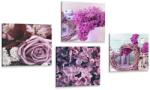Dovido Set tablouri natura moartă de liliac - 4x 60x60