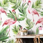 Dovido Tapet flamingo la tropice - 147x99