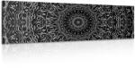 Dovido Tablou Mandala în stil vintage în design alb-negru - 150x50