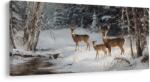 Dovido Tablou familie de cerbi iarna - 80x40