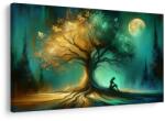 Dovido Tablou siluetă solitară lângă arborele vieții - 120x80