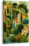 Dovido Tablou idilă rurală și dealuri - 100x150