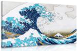 Dovido Tablou reproducere Marele val din Kanagawa - Kacushika Hokusai - 30x20