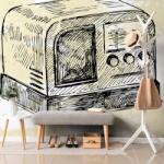 Dovido Tapet autoadeziv radio retro - 343x231