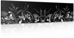 Dovido Tablou cu ornament floral în design alb-negru - 90x30