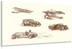 Dovido Tablou mijloace de transport retro - 120x80