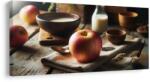 Dovido Tablou natură moartă rustică cu măr - 120x60