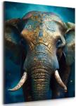 Dovido Tablou elefant albastru-auriu - 20x30