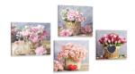 Dovido Set tablouri buchete de flori în design vintage - 4x 60x60