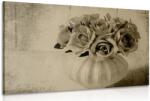 Dovido Tablou trandafiri în vază în design sepia - 150x100
