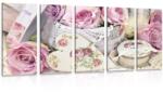 Dovido Tablou 5-piese stilul vintage romantic - 200x100