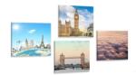 Dovido Set tablouri Londra fermecătoare - 4x 60x60