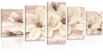 Dovido Tablou 5-piese magnolie de lux cu perle - 100x50