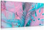 Dovido Tablou frunze de palmier neobișnuite în culori de neon - 120x80