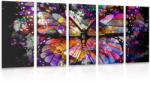 Dovido Tablou 5-piese fluture neobișnuit - 200x100