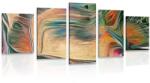 Dovido Tablou 5-piese abstracție psihedelică - 100x50