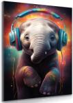 Dovido Tablou elefant cu căști - 80x120