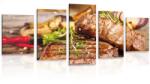 Dovido Tablou 5-piese steak de vită la grătar - 150x75
