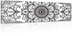 Dovido Tablou ornament alb-negru - 120x40