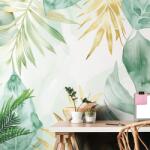 Dovido Tapet frunze pastelate verde-aurie - 294x270