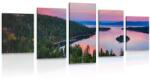 Dovido Tablou 5-piese lacul la apus de soare - 150x75