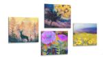 Dovido Set tablouri cerb în natură imitația picturii în ulei - 4x 40x40