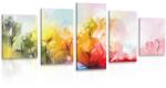Dovido Tablou 5-piese natura abstractă - 100x50