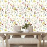 Dovido Tapet flori galbene cu atingere vintage - 49x1000