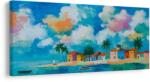 Dovido Tablou paradis tropical cu velier - 120x60