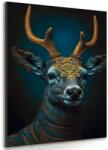 Dovido Tablou cerbul albastru-auriu - 40x60