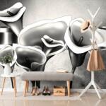 Dovido Tapet autoadeziv flori calla lilly elegante în alb-negru - 147x270