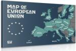 Dovido Tablou hartă educațională cu denumirile tărilor din uniunea europeană - 30x20