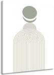 Dovido Tablou curcubeu modern cu cercuri Mid-Century - 100x150