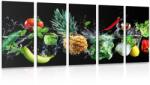 Dovido Tablou 5-piese fructe și legume organice - 200x100