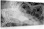 Dovido Tablou elemente ale Mandalei alb-negru - 120x80
